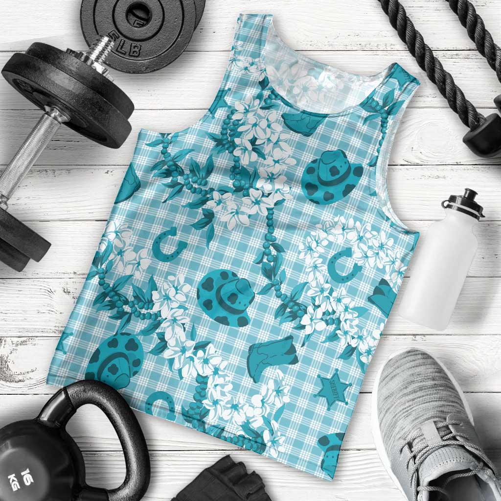 Mokihana Maile Ilima Leis Paniolo Palaka Men Tank Top Hawaiian Polu Opa Spirit - Polynesian Pride