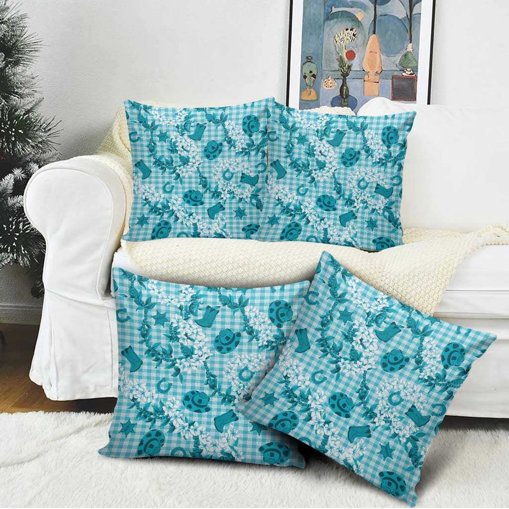 Mokihana Maile Ilima Leis Paniolo Palaka Pillow Cover Hawaiian Polu Opa Spirit - Polynesian Pride