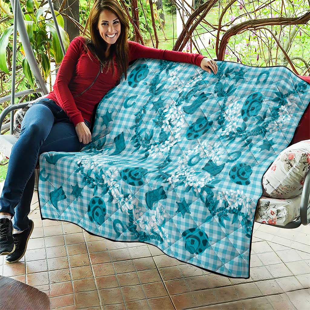 Mokihana Maile Ilima Leis Paniolo Palaka Quilt Hawaiian Polu Opa Spirit - Polynesian Pride
