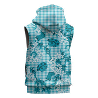 Mokihana Maile Ilima Leis Paniolo Palaka Sleeveless Zip Hoodie Hawaiian Polu Opa Spirit LT9 - Polynesian Pride