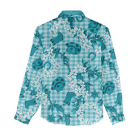Mokihana Maile Ilima Leis Paniolo Palaka Women Casual Shirt Hawaiian Polu Opa Spirit LT9 - Polynesian Pride