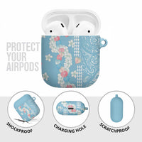 Blue Hawaii Anthurium Plumeria Lei AirPods Case