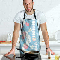 Blue Hawaii Anthurium Plumeria Lei Apron