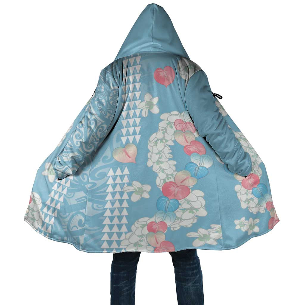 Blue Hawaii Anthurium Plumeria Lei Cloak