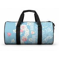Blue Hawaii Anthurium Plumeria Lei Duffle Bag LT9 One size Blue - Polynesian Pride