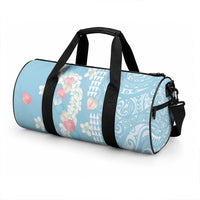 Blue Hawaii Anthurium Plumeria Lei Duffle Bag LT9 - Polynesian Pride
