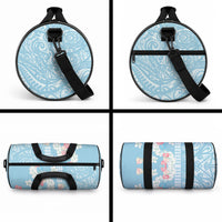 Blue Hawaii Anthurium Plumeria Lei Duffle Bag LT9 - Polynesian Pride