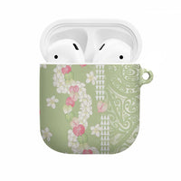 Leaf Green Hawaii Anthurium Plumeria Lei AirPods Case