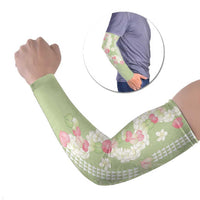 Leaf Green Hawaii Anthurium Plumeria Lei Arm Sleeves