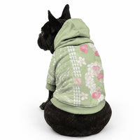 Leaf Green Hawaii Anthurium Plumeria Lei Pet Hoodie LT9 - Polynesian Pride