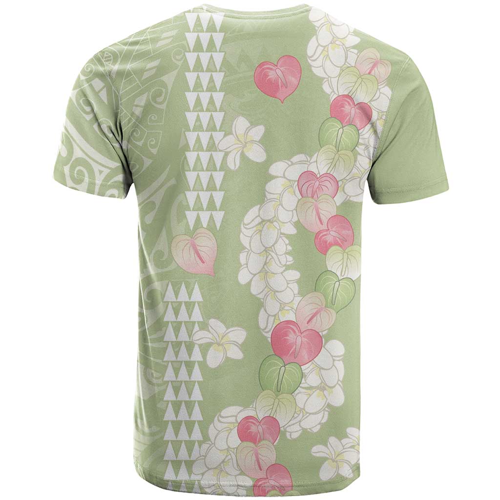 Leaf Green Hawaii Anthurium Plumeria Lei T Shirt