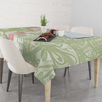 Leaf Green Hawaii Anthurium Plumeria Lei Tablecloth