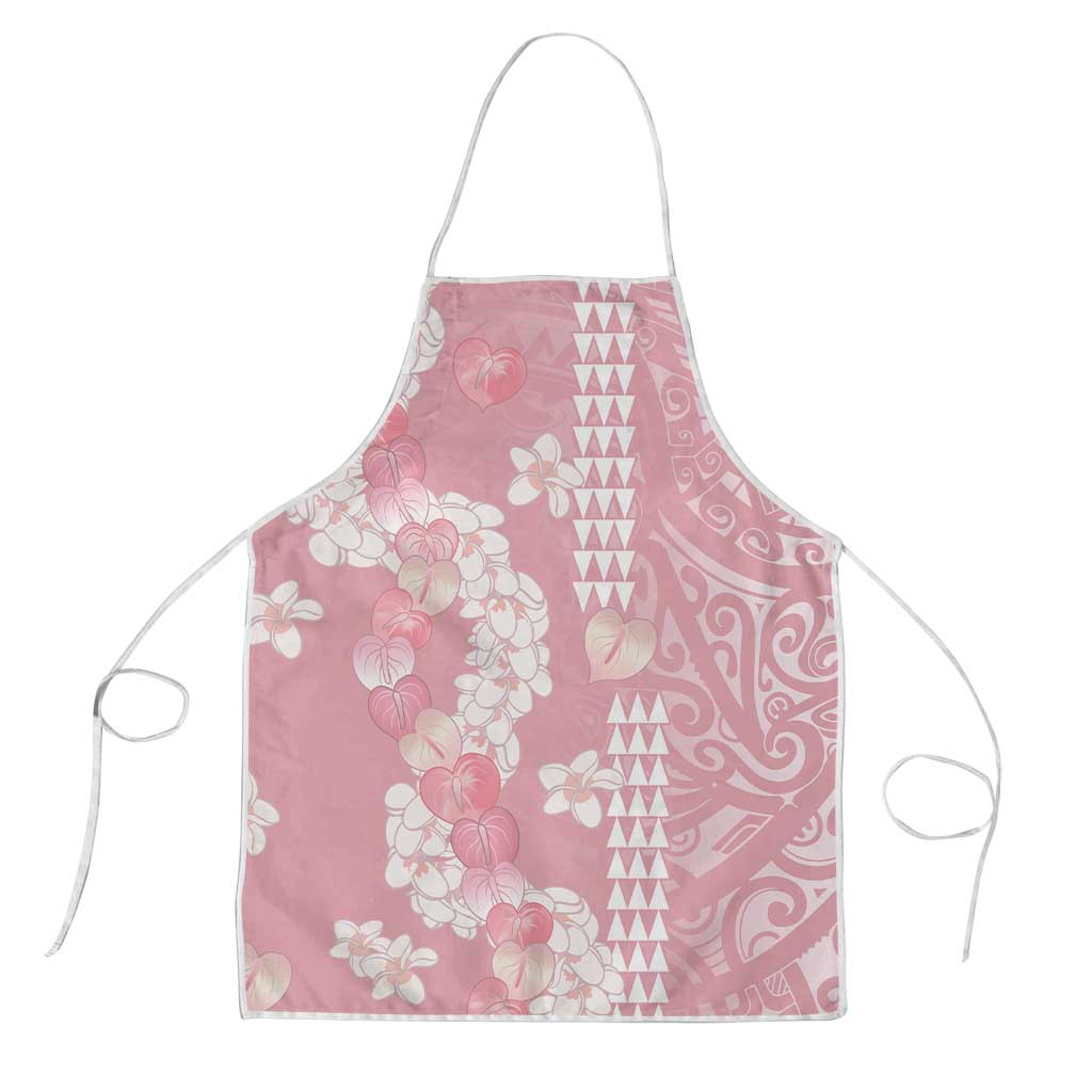 Soft Pink Hawaii Anthurium Plumeria Lei Apron
