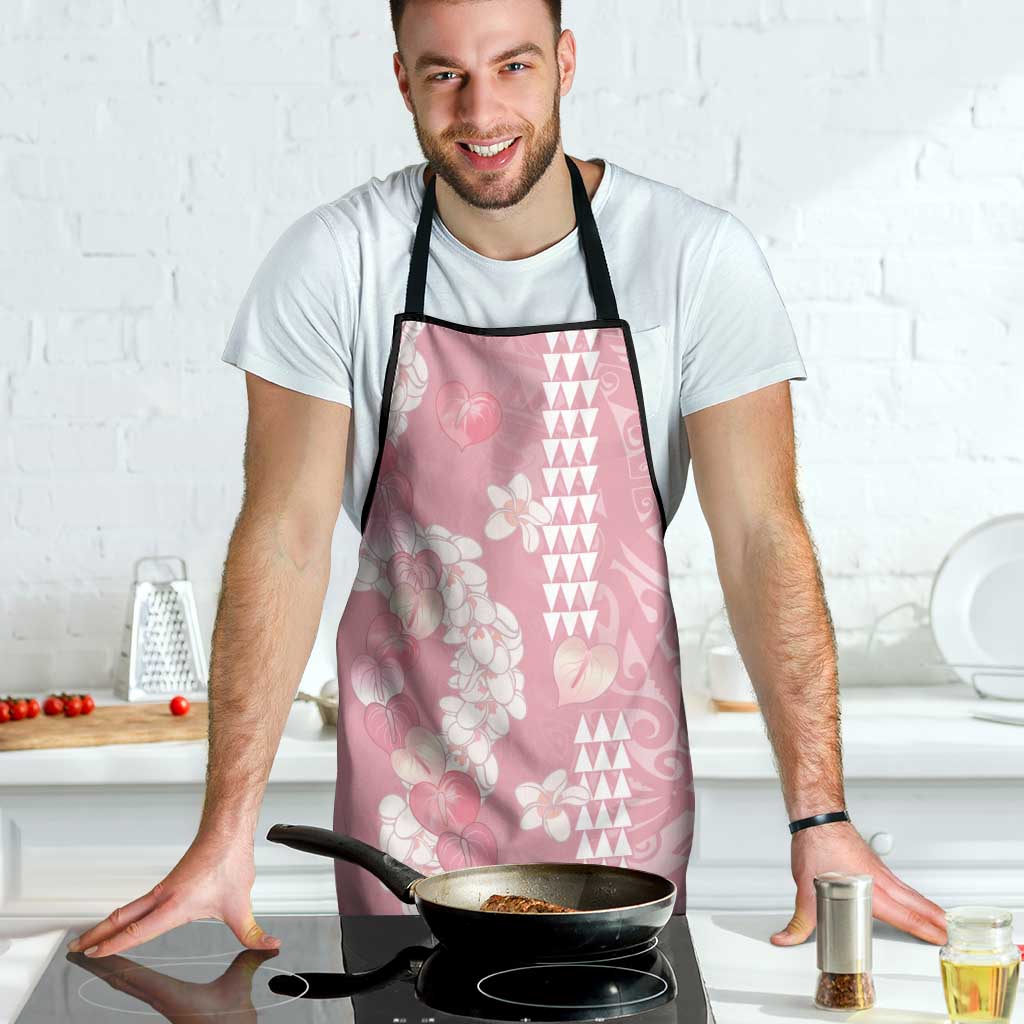 Soft Pink Hawaii Anthurium Plumeria Lei Apron