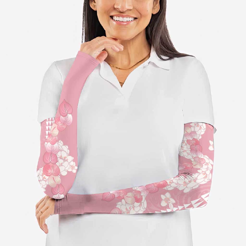 Soft Pink Hawaii Anthurium Plumeria Lei Arm Sleeves