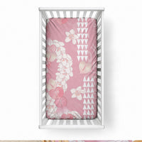 Soft Pink Hawaii Anthurium Plumeria Lei Baby Bed Cover LT9 28 × 52 in Blue - Polynesian Pride