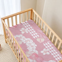 Soft Pink Hawaii Anthurium Plumeria Lei Baby Bed Cover LT9 - Polynesian Pride
