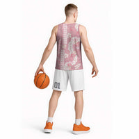 Soft Pink Hawaii Anthurium Plumeria Lei Basketball Jersey