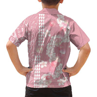 Soft Pink Hawaii Anthurium Plumeria Lei Family Matching Tank Maxi Dress and Hawaiian Shirt LT9 - Polynesian Pride