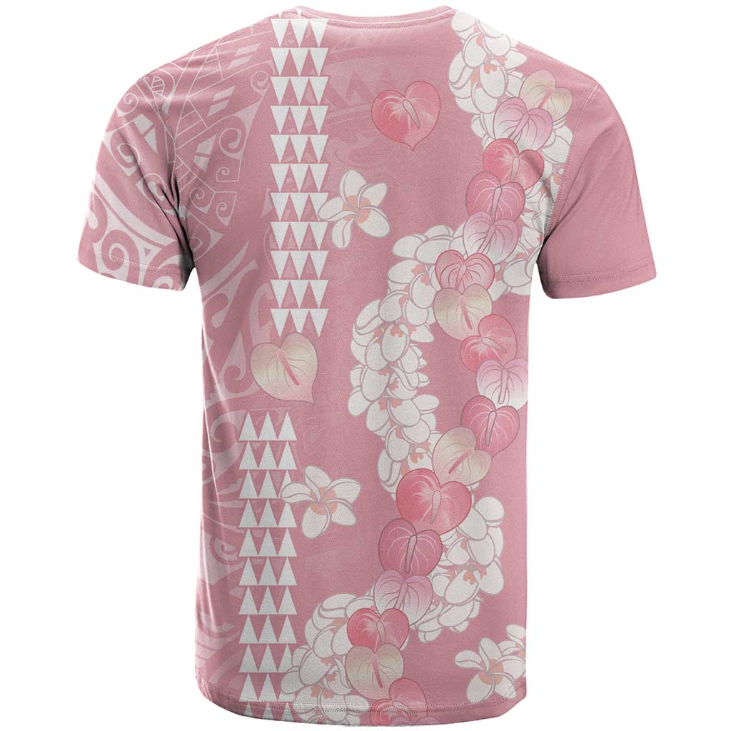 Soft Pink Hawaii Anthurium Plumeria Lei T Shirt
