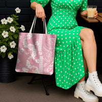 Soft Pink Hawaii Anthurium Plumeria Lei Tote Bag