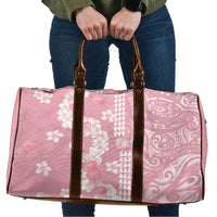 Soft Pink Hawaii Anthurium Plumeria Lei Travel Bag