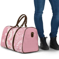 Soft Pink Hawaii Anthurium Plumeria Lei Travel Bag