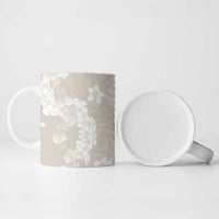 Suede Beige Hawaii Anthurium Plumeria Lei Ceramic Mug