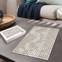 Suede Beige Hawaii Anthurium Plumeria Lei Puzzle