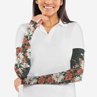 Hawaii Tartan With Hibiscus Arm Sleeves Polynesian Pattern Vintage