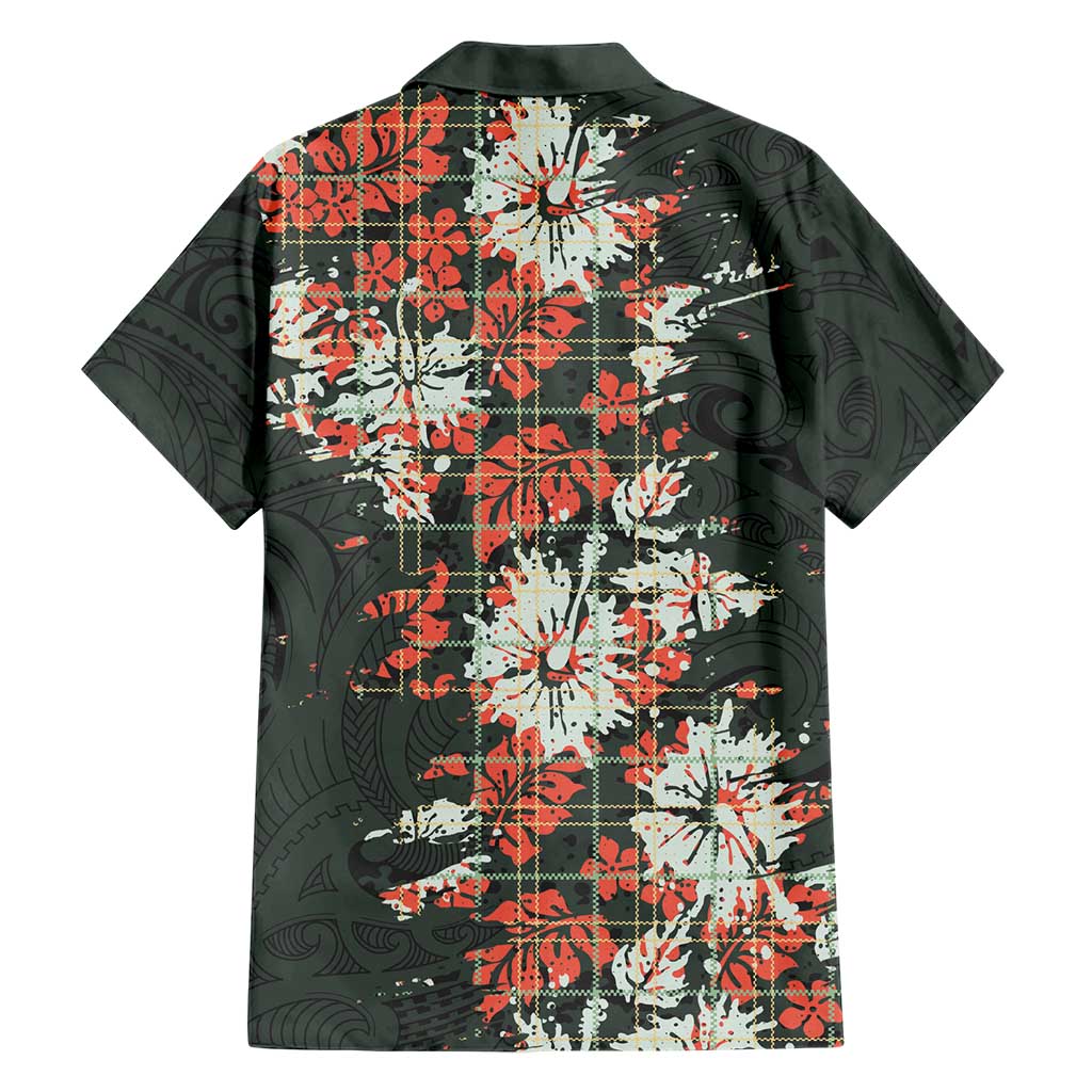 Hawaii Tartan With Hibiscus Family Matching Long Sleeve Bodycon Dress and Hawaiian Shirt Polynesian Pattern Vintage LT9 - Polynesian Pride