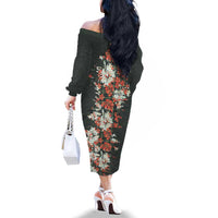 Hawaii Tartan With Hibiscus Family Matching Off The Shoulder Long Sleeve Dress and Hawaiian Shirt Polynesian Pattern Vintage LT9 - Polynesian Pride