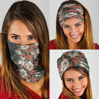 Hawaii Tartan With Hibiscus Neck Gaiter Polynesian Pattern Vintage