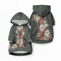 Hawaii Tartan With Hibiscus Pet Hoodie Polynesian Pattern Vintage LT9 Pullover Blue - Polynesian Pride