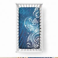 Matariki Galaxy Baby Bed Cover Maori Taniko Pattern LT9 28 × 52 in Blue - Polynesian Pride