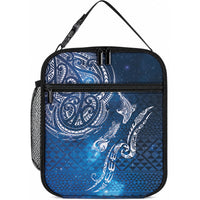 Matariki Galaxy Lunch Bag New Zealand Map Maori Pattern LT9 10.2 × 8.3 × 4.3 inch Blue - Polynesian Pride