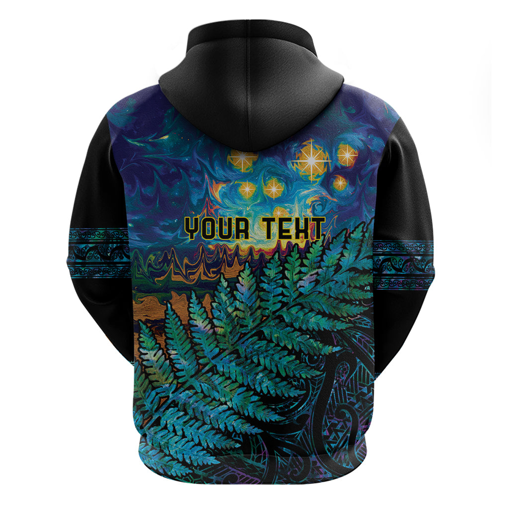 Matariki Te Tau Hou Maori Zip Hoodie New Zealand Silver Fern Night Starry Sky LT9 - Polynesian Pride