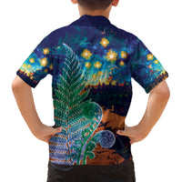 Personalised New Zealand Matariki Art Star Family Matching Puletasi and Hawaiian Shirt Koru Fern Night Starry Sky LT9 - Polynesian Pride