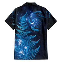 New Zealand Matariki Family Matching Off Shoulder Maxi Dress and Hawaiian Shirt Blue Milky Way Stars Night Sky LT9 - Polynesian Pride