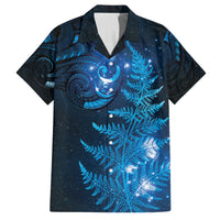 New Zealand Matariki Family Matching Short Sleeve Bodycon Dress and Hawaiian Shirt Blue Milky Way Stars Night Sky LT9 Dad's Shirt - Short Sleeve Blue - Polynesian Pride