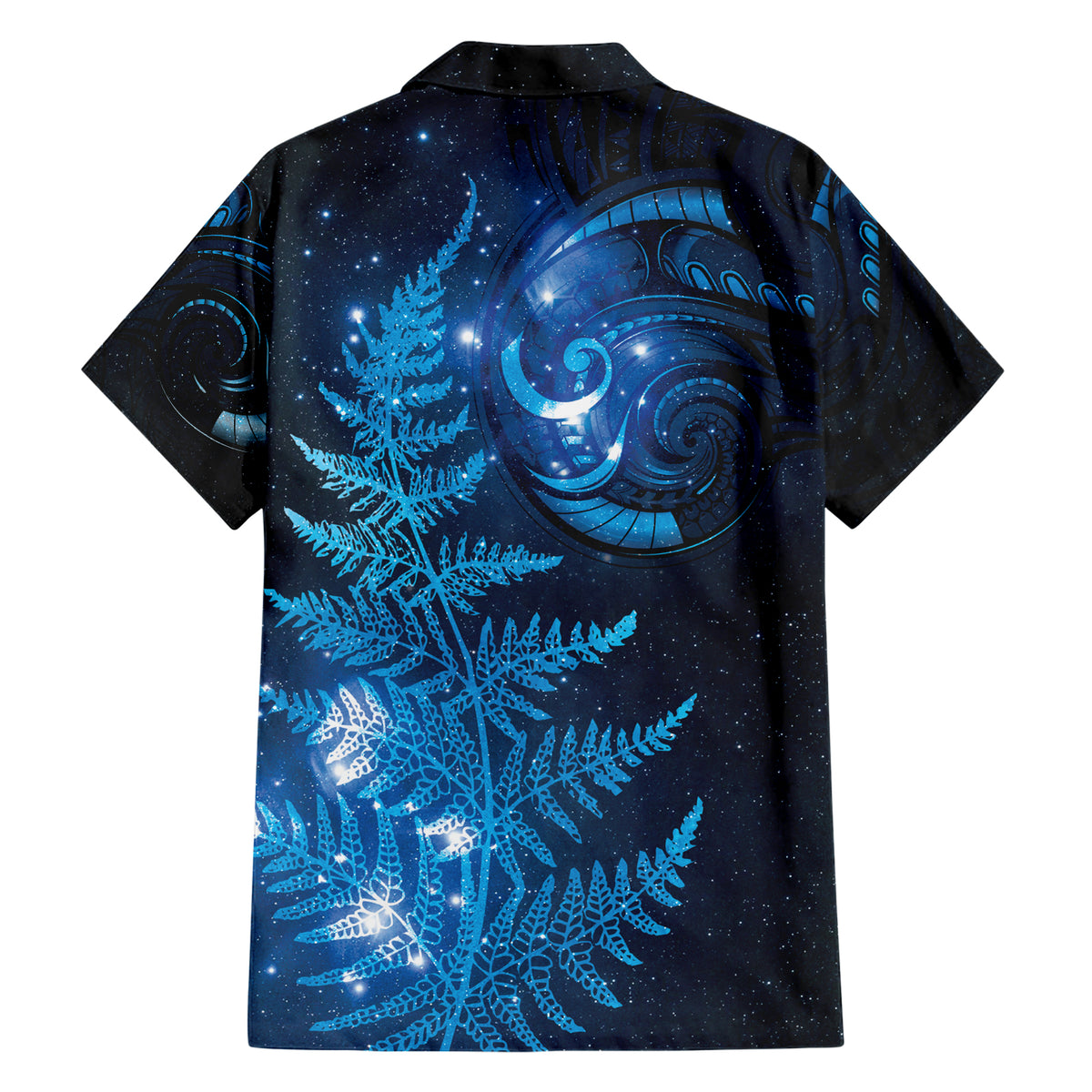 New Zealand Matariki Family Matching Short Sleeve Bodycon Dress and Hawaiian Shirt Blue Milky Way Stars Night Sky LT9 - Polynesian Pride