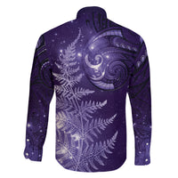 New Zealand Matariki Family Matching Puletasi and Hawaiian Shirt Purple Milky Way Stars Night Sky LT9 - Polynesian Pride