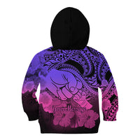 Personalised Polynesian Pride Happy Father Day Kid Hoodie I Love You Dad - Polynesian Tribal Gradient 2 LT9 - Polynesian Pride