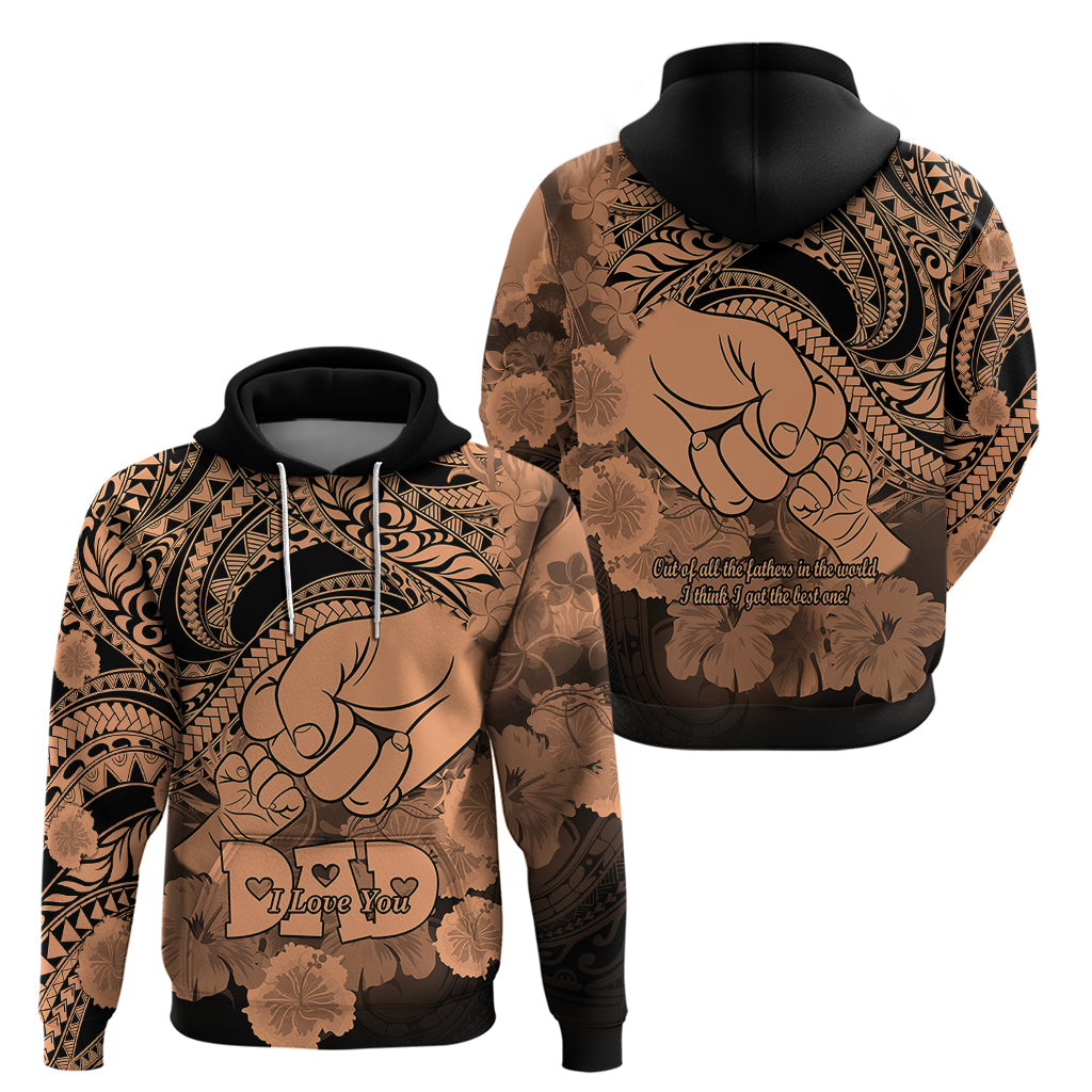 Polynesian Pride Happy Father Day Hoodie I Love You Dad Polynesian Tribal Nude LT9 - Polynesian Pride