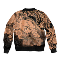 Polynesian Pride Happy Father Day Sleeve Zip Bomber Jacket I Love You Dad - Polynesian Tribal Nude LT9 - Polynesian Pride