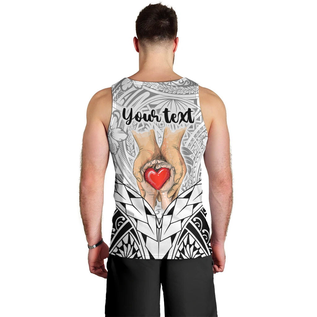 Personalised Polynesian Father's Day Gift For Dad Men Tank Top Super Father In The World - Black Polynesian Pattern LT9 - Polynesian Pride