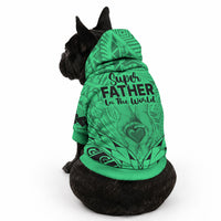 Polynesian Father's Day Gift For Dad Pet Hoodie Super Father In The World - Green Polynesian Pattern LT9 - Polynesian Pride
