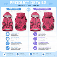 Polynesian Father's Day Gift For Dad Pet Hoodie Super Father In The World - Pink Polynesian Pattern LT9 - Polynesian Pride