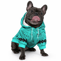 Polynesian Father's Day Gift For Dad Pet Hoodie Super Father In The World - Turquoise Polynesian Pattern LT9 - Polynesian Pride