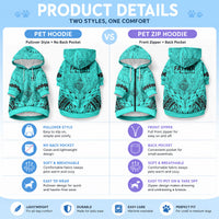 Polynesian Father's Day Gift For Dad Pet Hoodie Super Father In The World - Turquoise Polynesian Pattern LT9 - Polynesian Pride